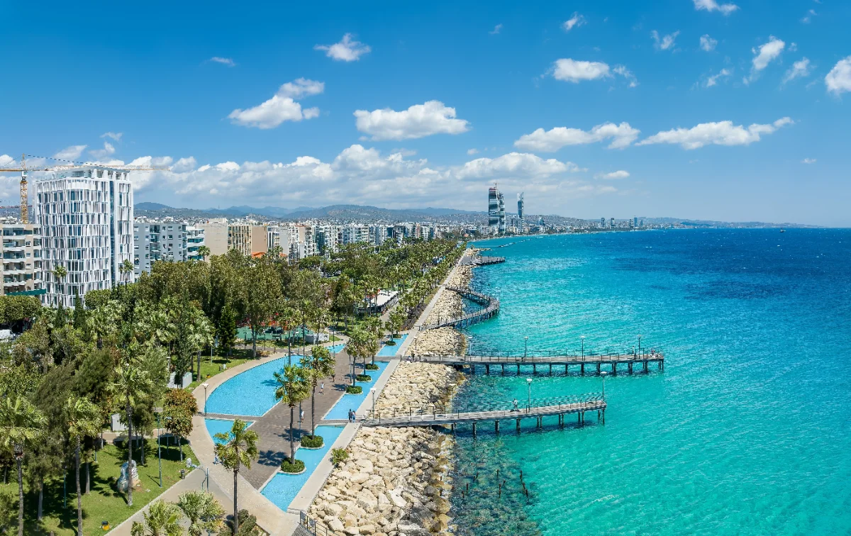 Aerial view of the Limassol coastline